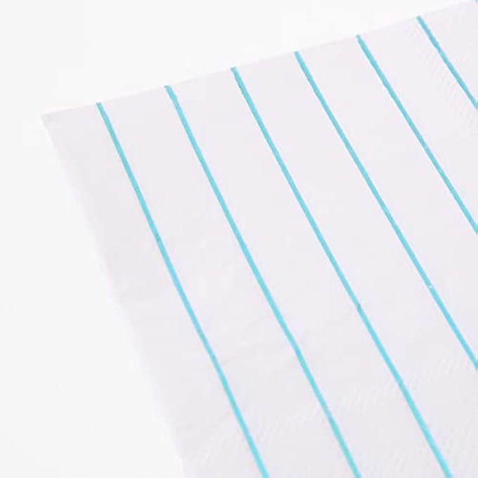 HOLOGRAPHIC BLUE SMALL NAPKINS  PACK OF 16, BRIGHT FOIL STRIPES, PARTY TABLE DECOR, BIRTHDAY & CELEBRATION, COCKTAIL & SNACK NAPKINS, FUN & VIBRANT DESIGN - Image 2